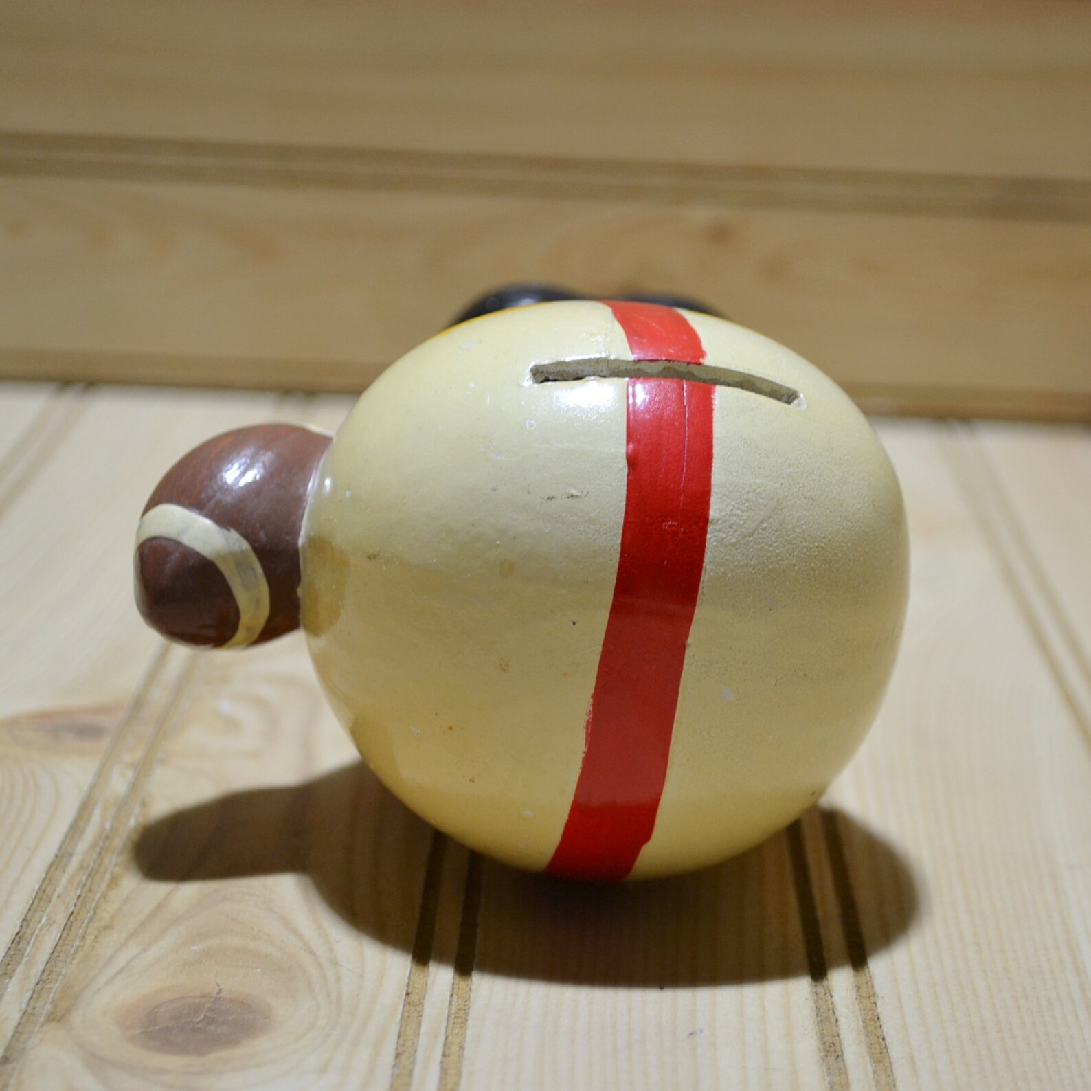 Vintage Ceramic Football Player Bank - Etsy