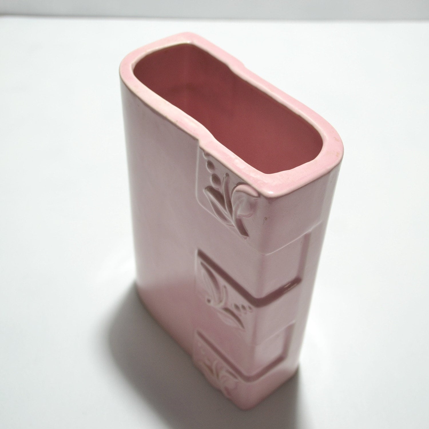 Vintage Mid Century Pink Pottery Vase Art Decor MCM Planter Collectible ...