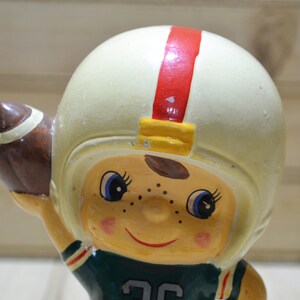Vintage Ceramic Football Player Bank - Etsy