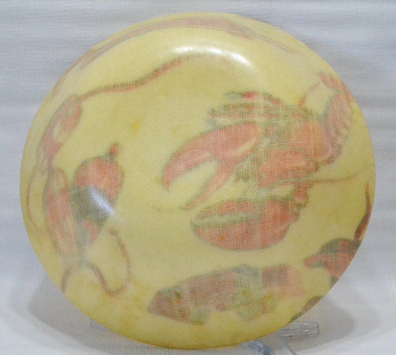 Vintage Artmor Fiberglass Bowl Lobsters Nautical Fisherman Collectible Kitchen Decor Serving TV Movie Photo Prop