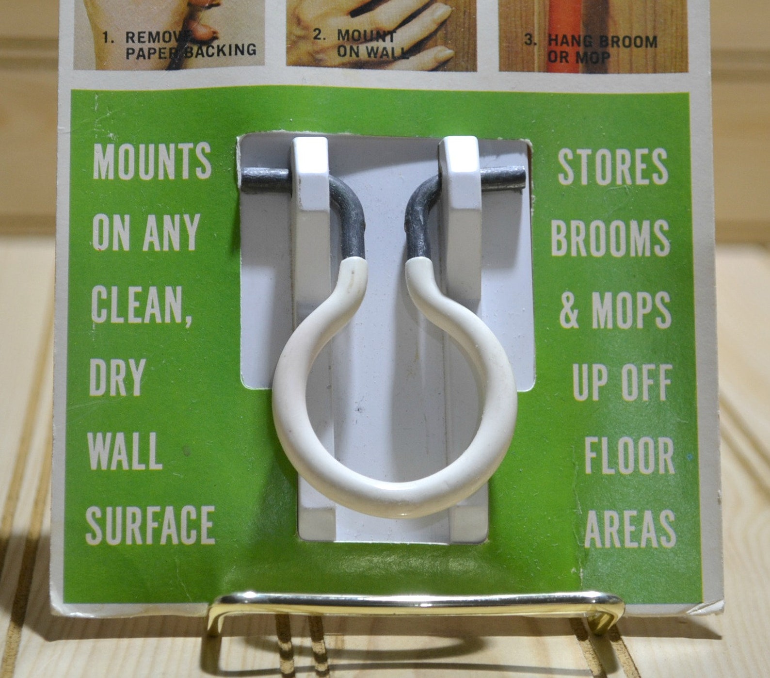 Vintage Broom & Mop Caddy Magic Mounts Selfmounting Original Etsy