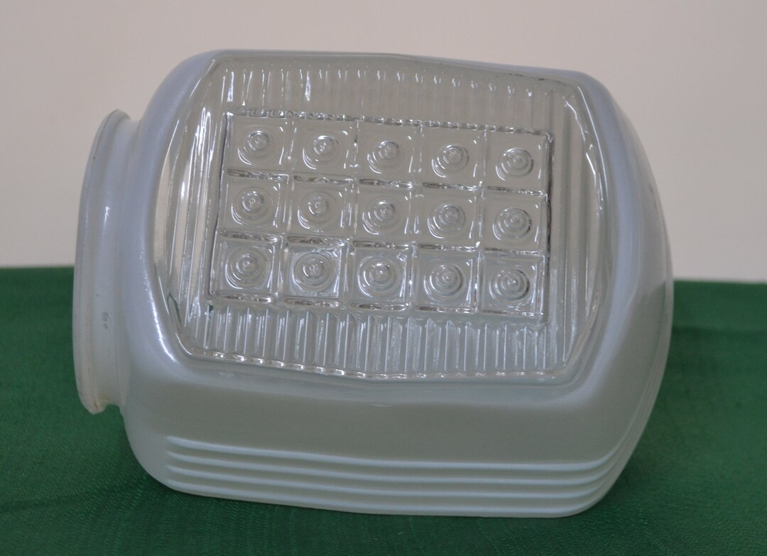 Frosted Glass Light Cover Vintage Mid Century House Decor Etsy