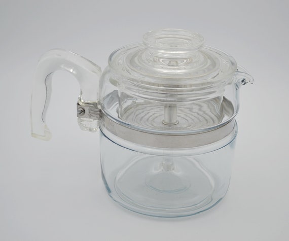 Pyrex 7754 B Percolator Stovetop Glass Coffee Pot 2-4 Cup Complete USA  Vintage