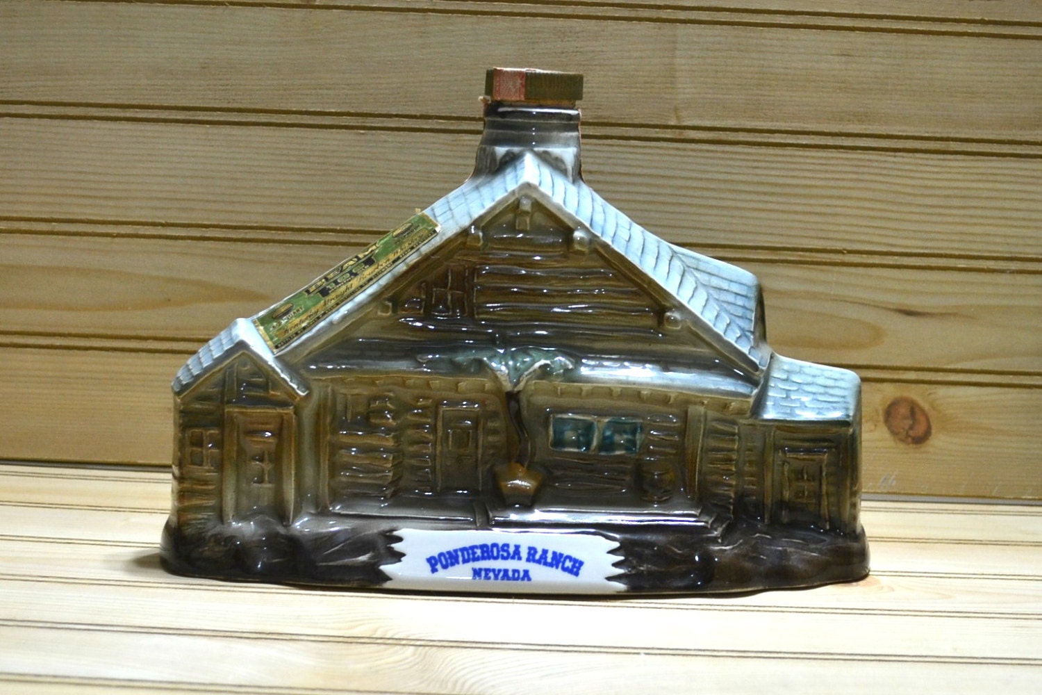 Vintage Jim Beam Bottle Decanter Ponderosa Ranch Nevada Lake Etsy