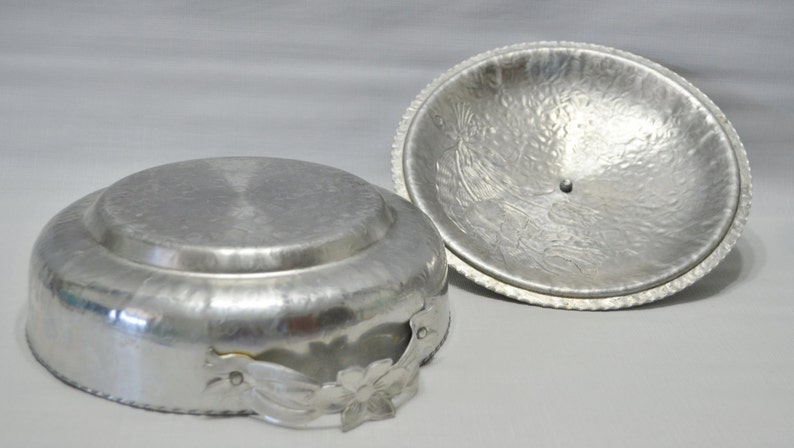 Vintage Hammered Aluminum ChafingServing Dish