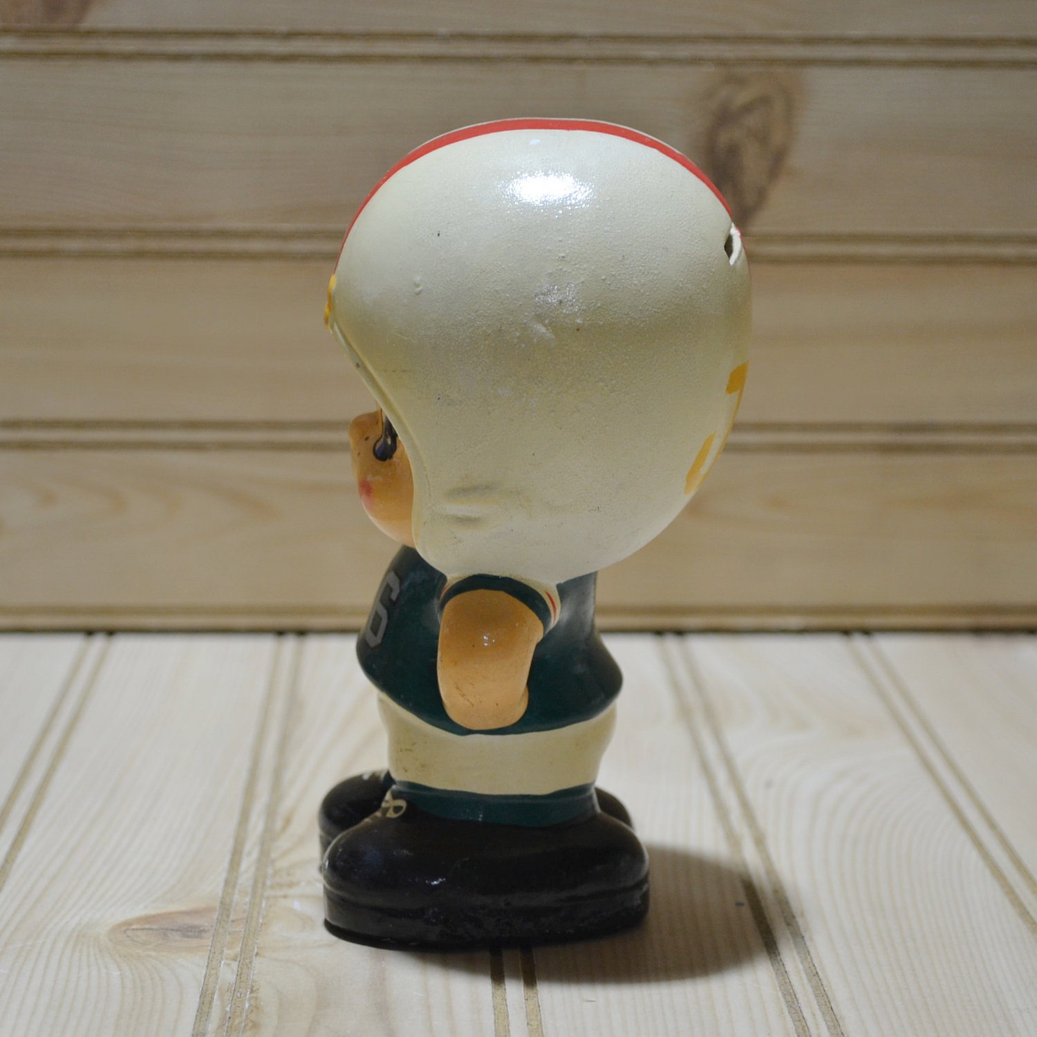 Vintage Ceramic Football Player Bank - Etsy