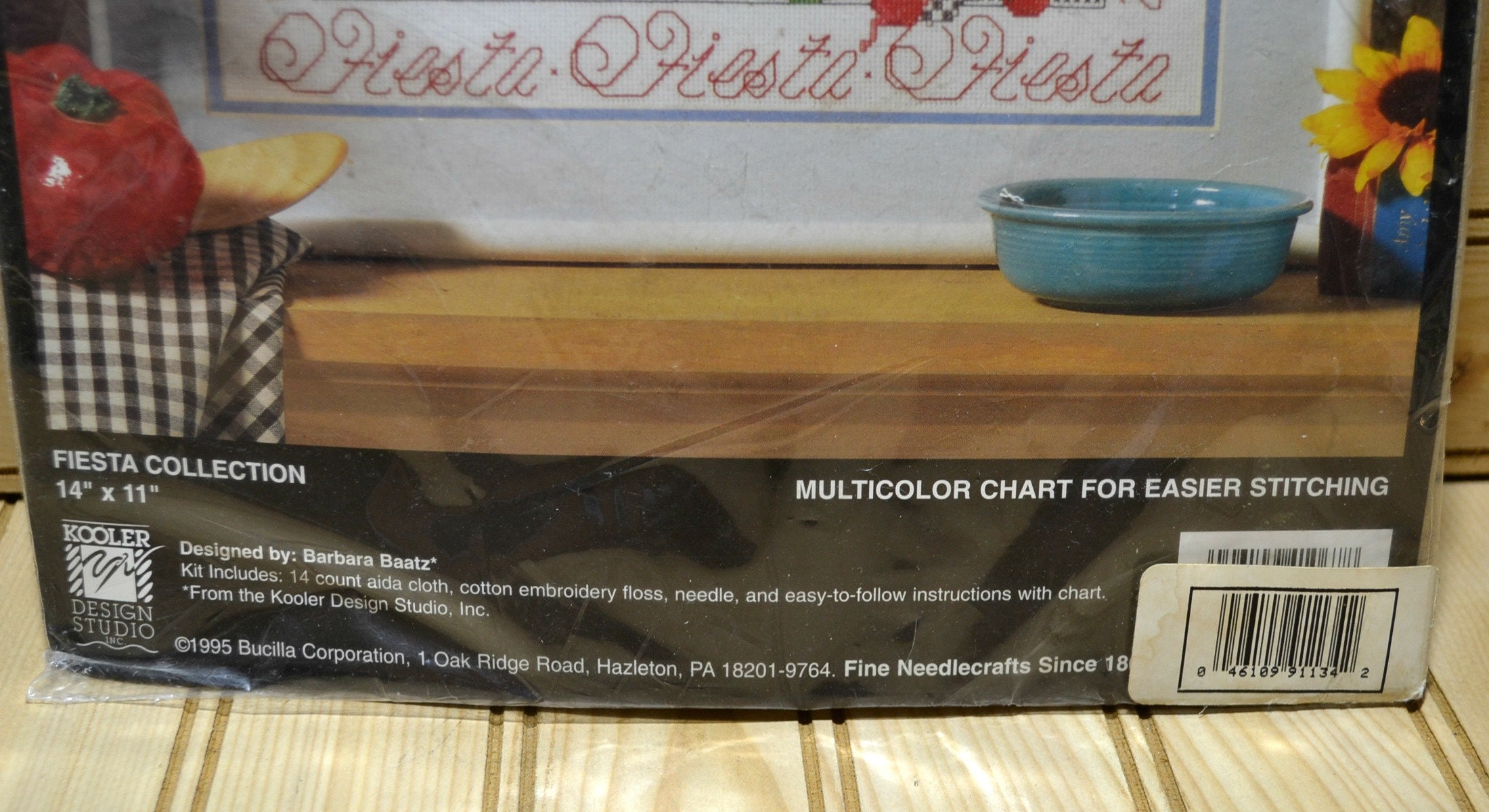 Kit Point De Croix Bucilla Fiesta Années 1990 – Fleurs #41067 – Vintage Neuf