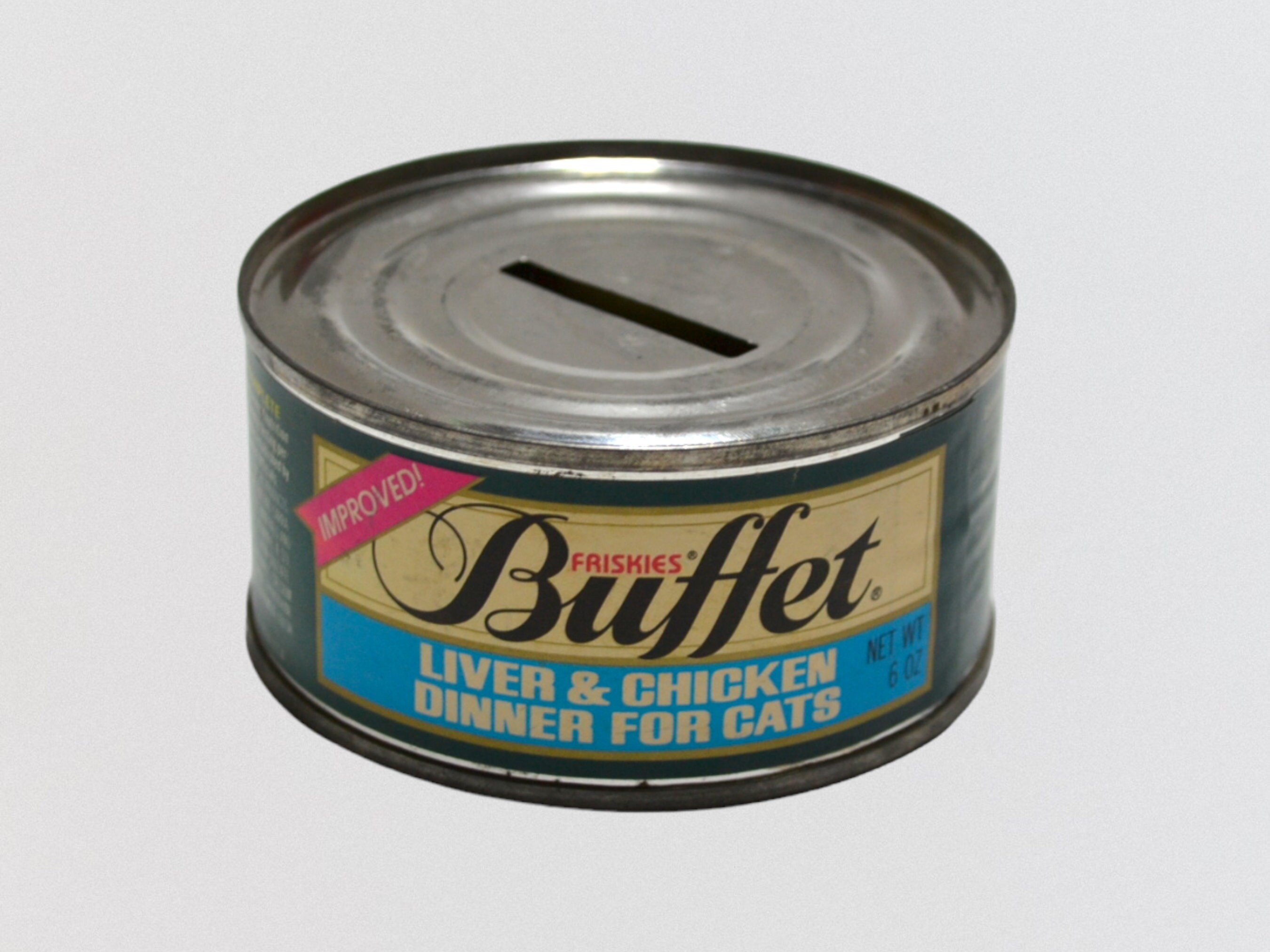 Vintage Rare Friskies Buffet Cat Food Tin Can Bank Collectible - Etsy