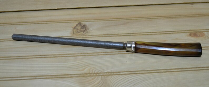 Vintage Honing Rod Knife Sharpener Butcher's Rod Hand Held Kitchen