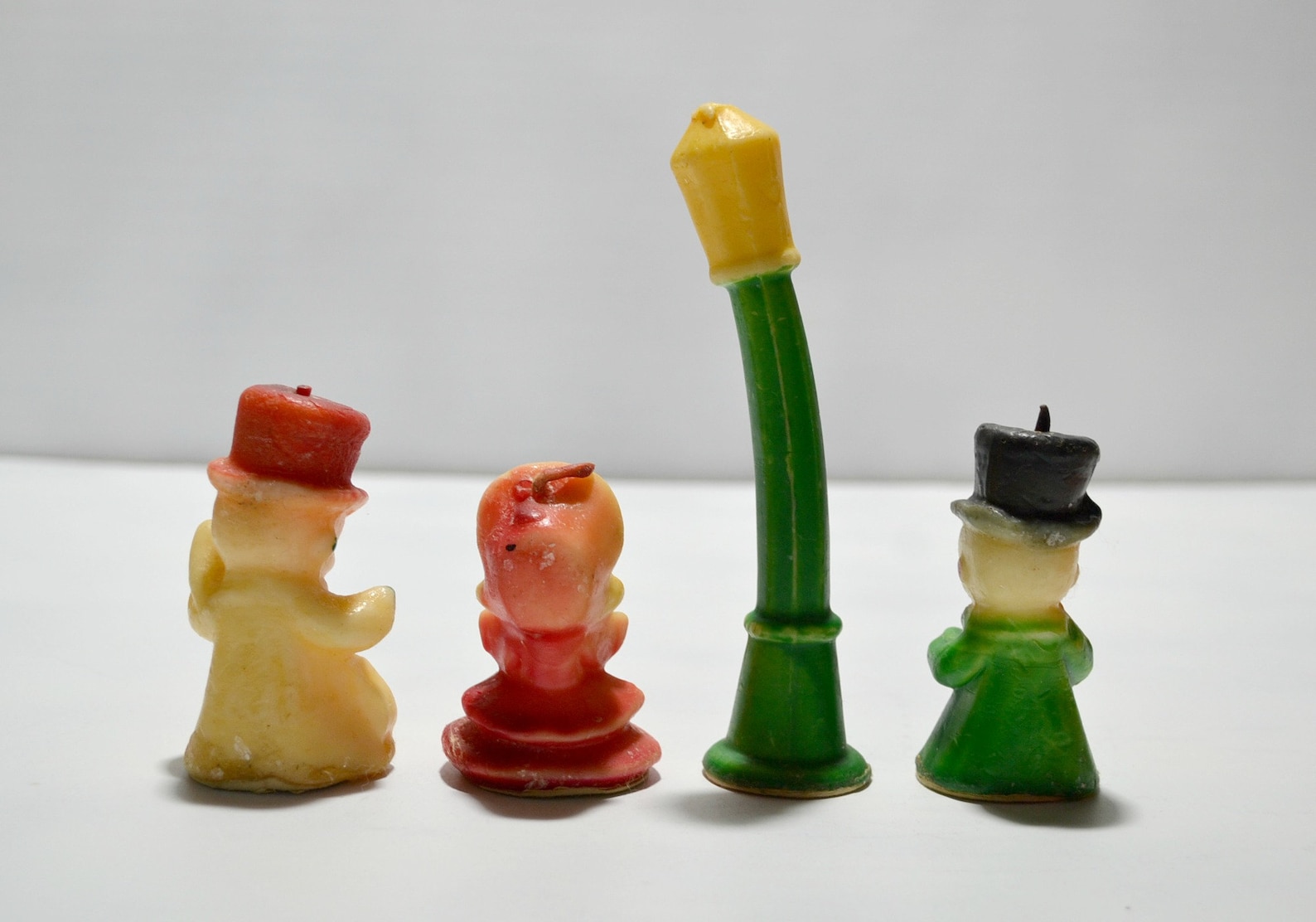 Antique Vintage Mid Century Tavern Novelty Christmas Candle Set the