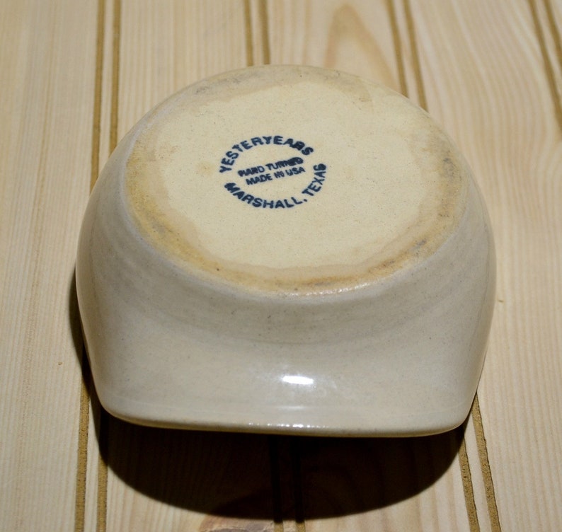 Vintage Pottery Spoon Rest Marshall Texas Yesteryears Hand Etsy