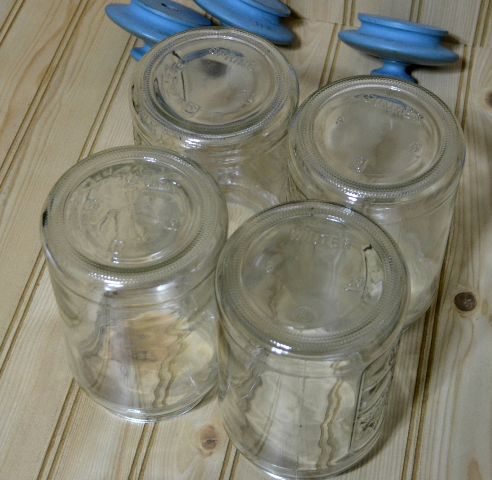 Vintage Anchor Hocking Glass Tang Jar 1970s With Wooden Lids Etsy