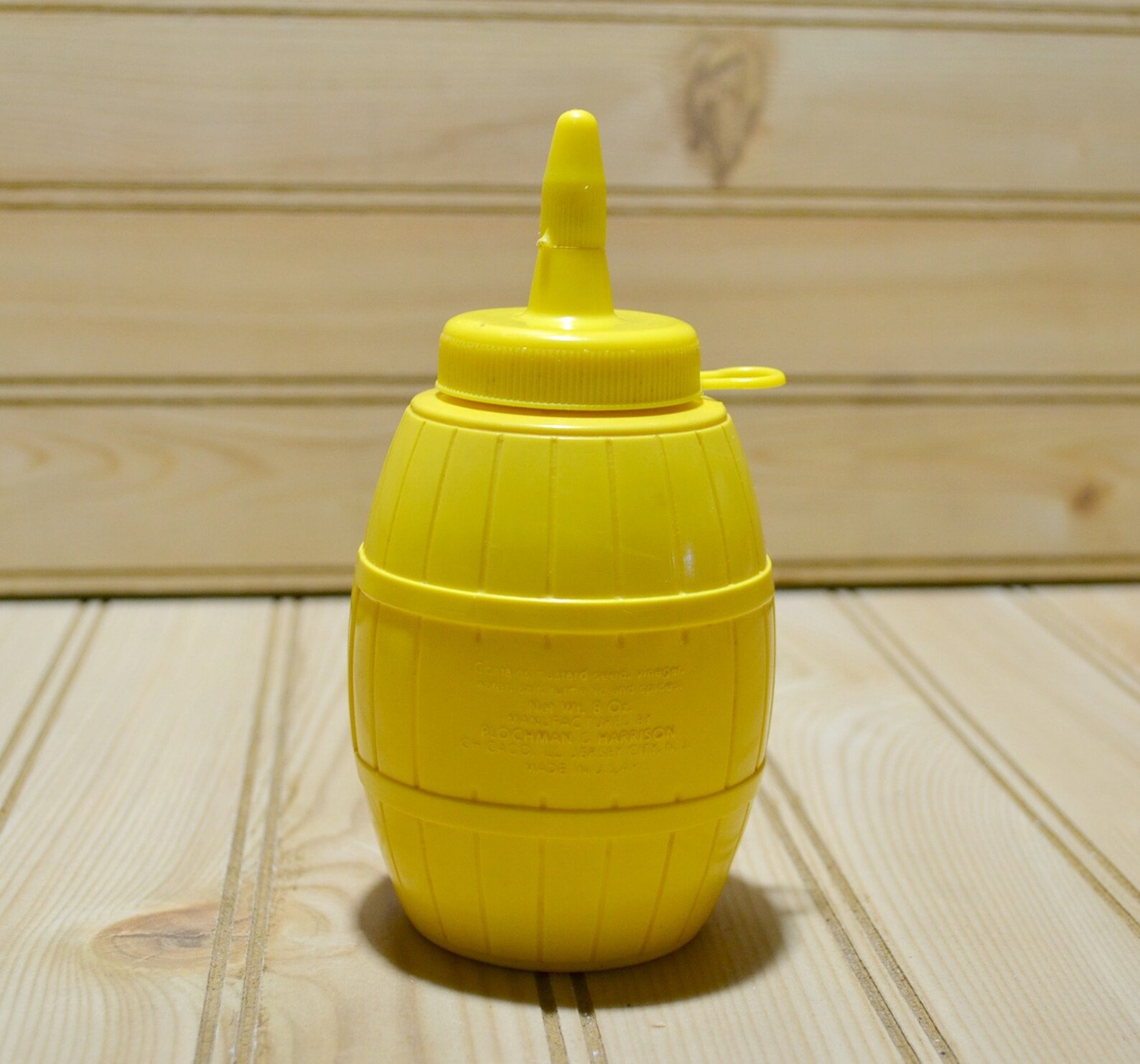 Vintage Plochman's 1950s Yellow Squeeze Barrel Mustard Etsy