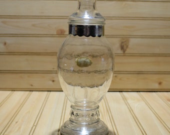 Vintage Brachs Burgundy Glass Candy Jar Apothecary Container Collectible Advertising Advertisement Hard to Find