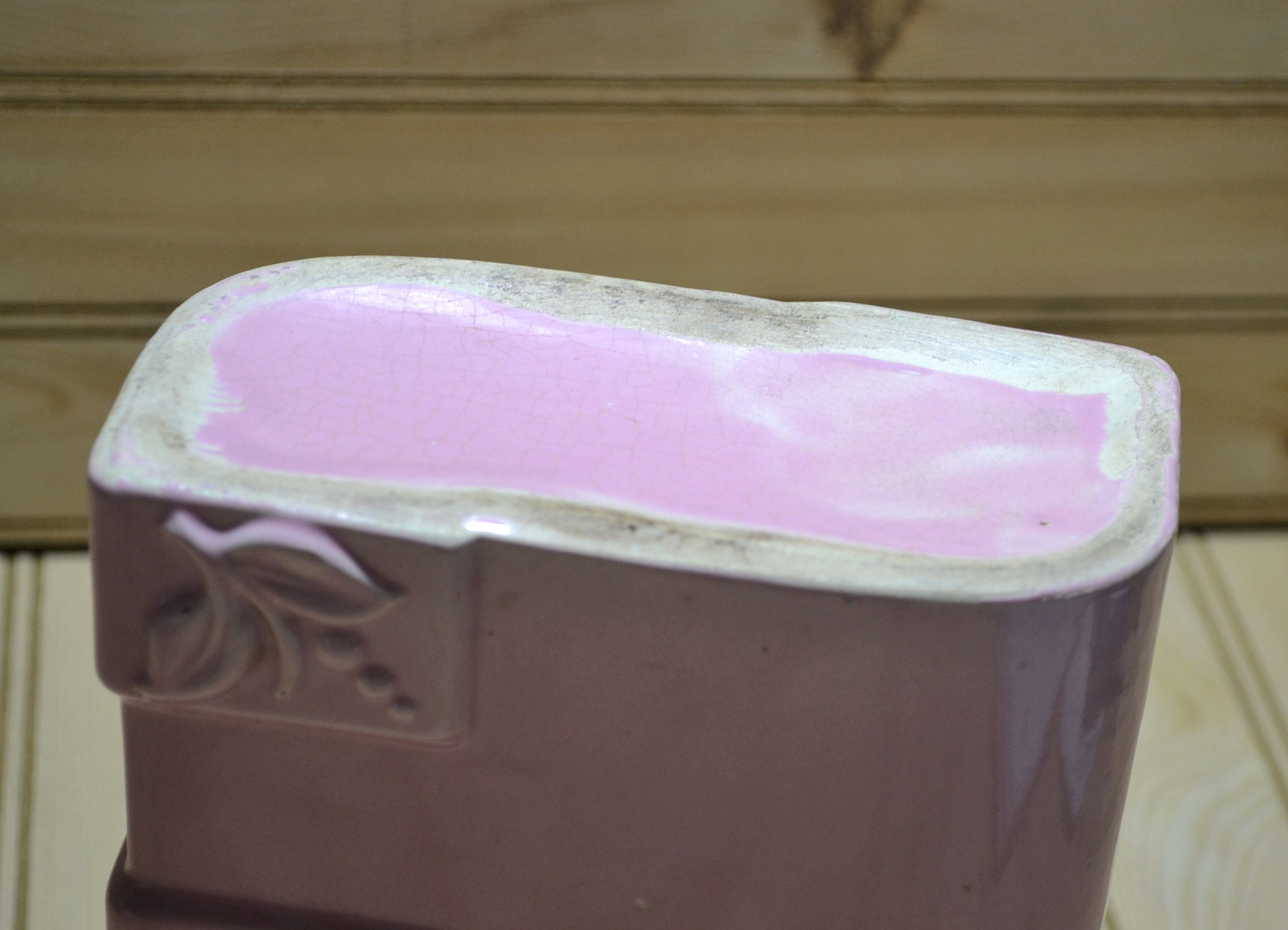 Vintage Mid Century Pink Pottery Vase Art Decor MCM Planter Collectible ...