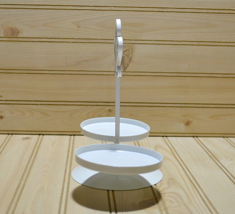 Vintage White Metal Condiment Holder Stand Caddy Server Creamer Sugar ...