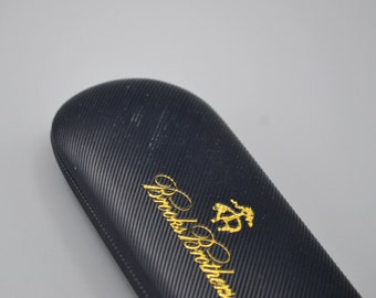 Vintage Brooks Brothers Clam Shell Hard Black Eyeglass Case  display picture 2