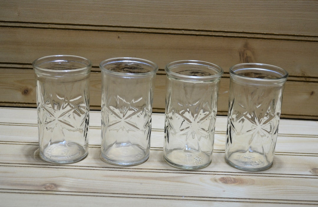 Vintage Jelly Juice Glasses Atomic Starburst Set of 4 Etsy