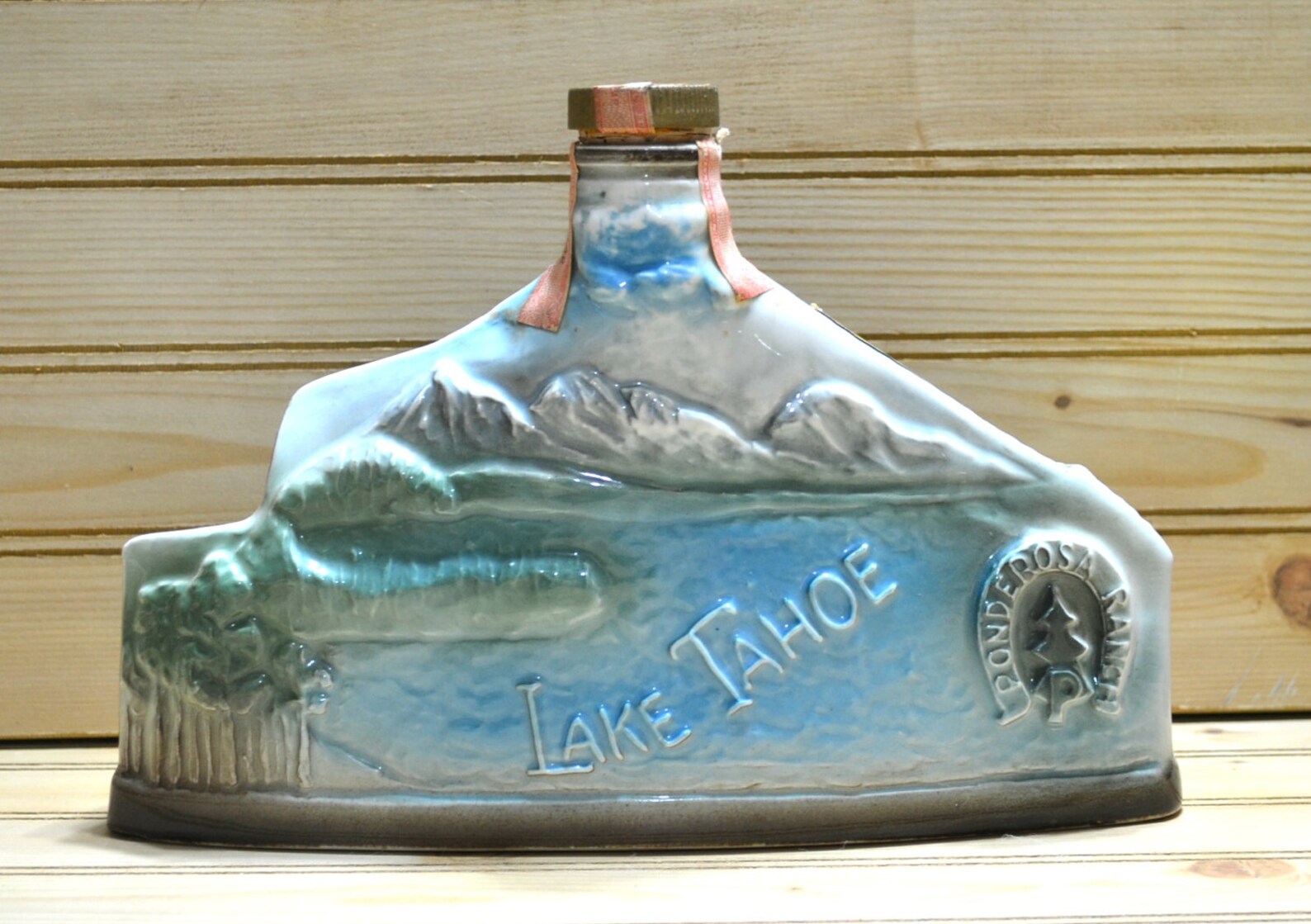 Vintage Jim Beam Bottle Decanter Ponderosa Ranch Nevada Lake Etsy