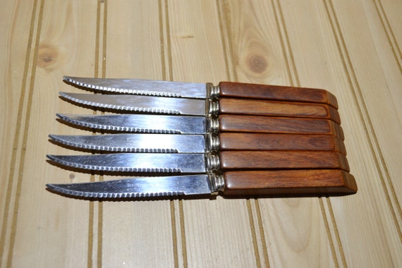 Set of Vintage Steak Knives by United America Cutlery Made in USA -   Israel