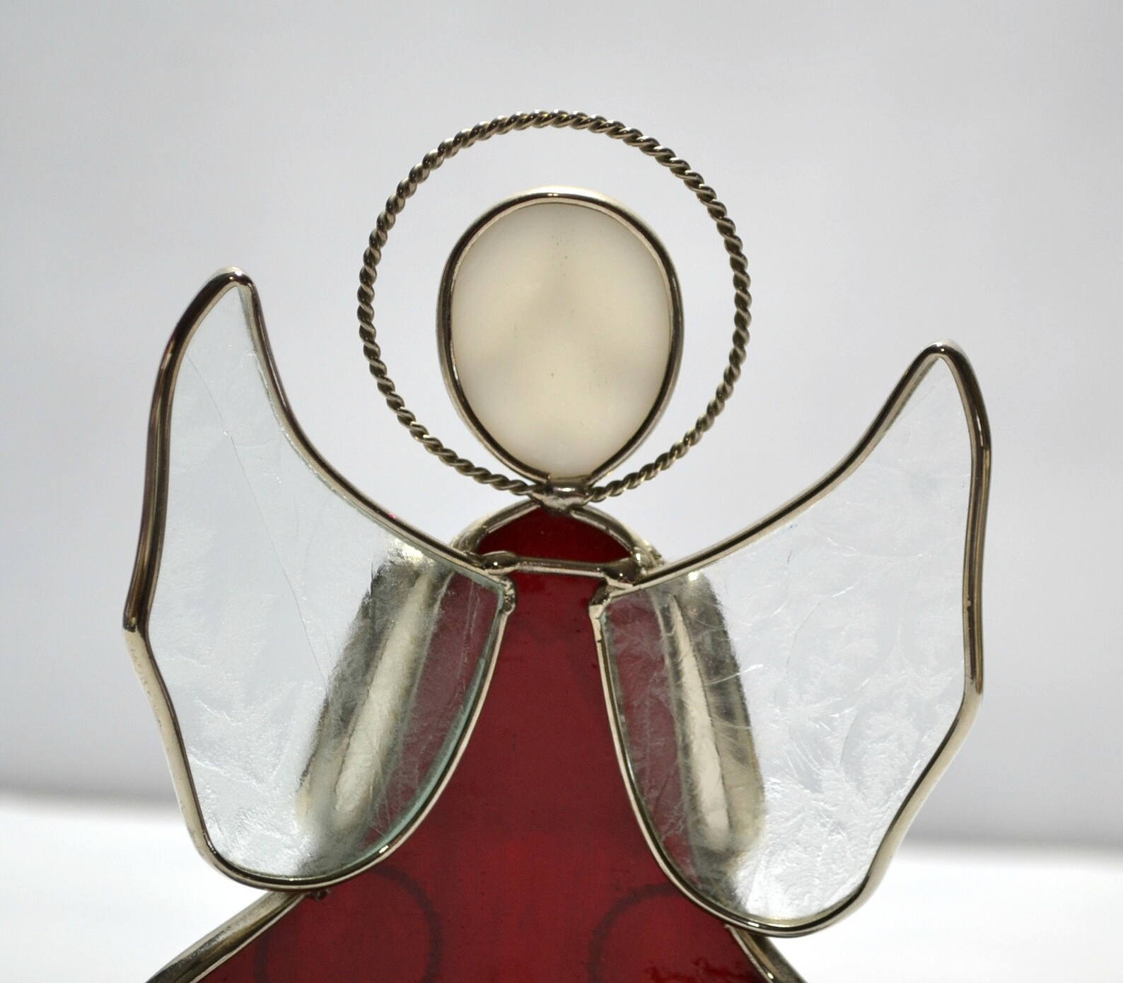 Vintage Stained Glass Choir Singing Angel Candle Holder Etsy