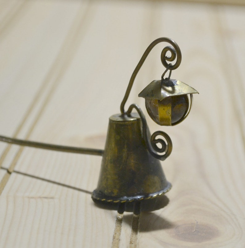 Vintage Brass Candle Snuffer Decorative Lantern Glass Ball Etsy