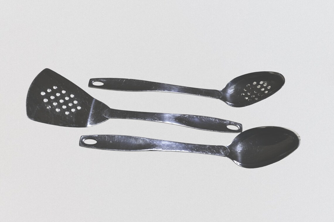 Oneida Cooking Tools Vintage 1990s Oneida Stainless Kitchen Cooking Utensils Tools Slotted ...