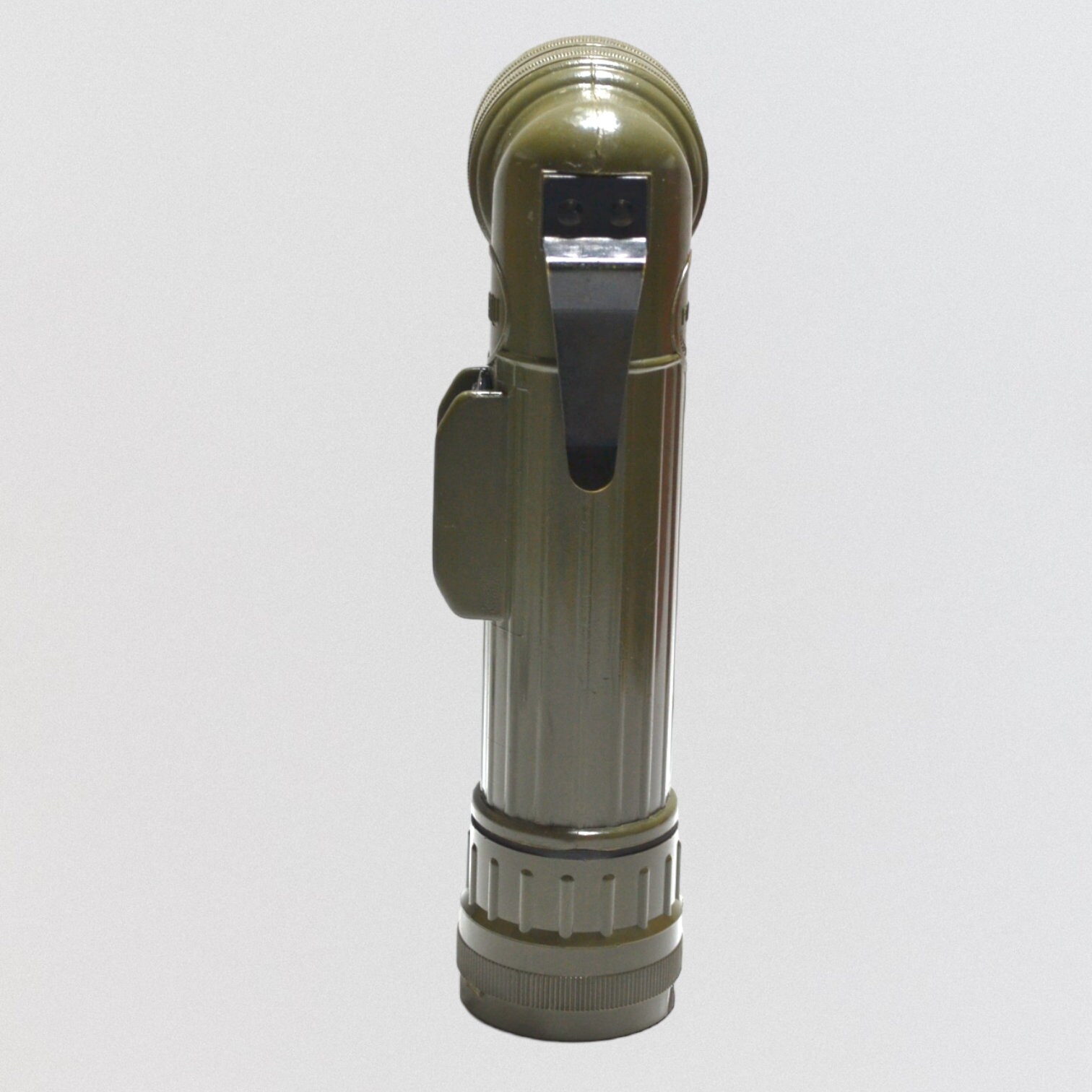 Vintage Military Flashlight With 2 Lenses Olive Green Fulton
