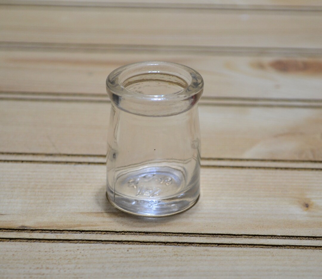 Vintage Mini Restaurant Glass Creamer Jars Bottle Dairy Individual