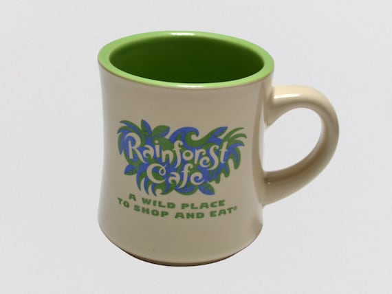 Vintage 1990s Rainforest Cafe Mug Tan Green Blue Restaurant Souvenir A Wild  Place to Shop and Eat - Etsy