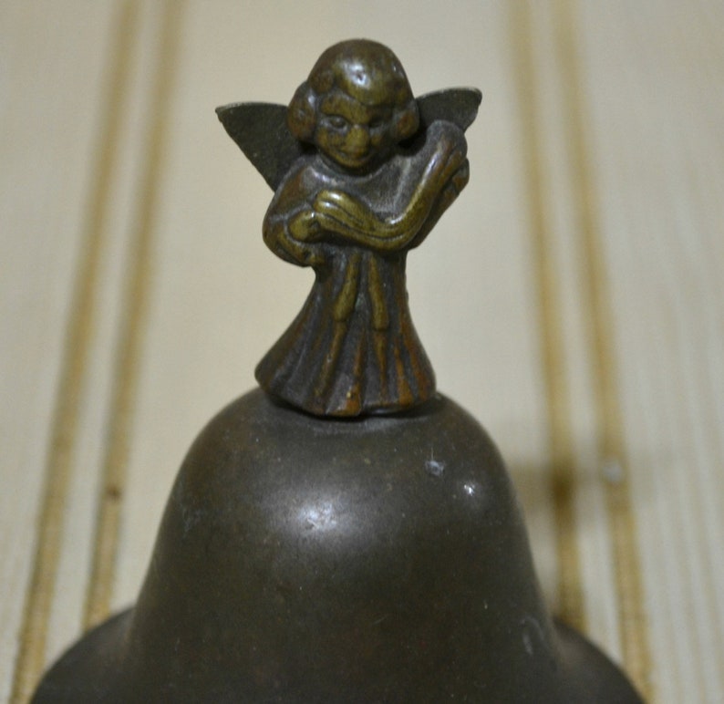 Vintage Brass Angel Bell Cherub Christmas Decor Decoration Etsy