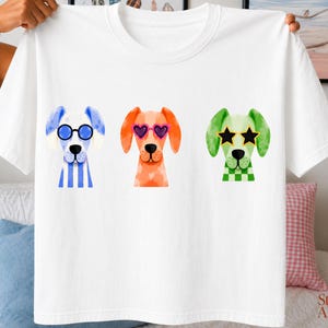 Ensemble d'images clipart de chiens, 45 fichiers PNG de chiens mignons, clipart de chiots colorés, graphismes d'animaux à l'aquarelle, usage commercial image 5