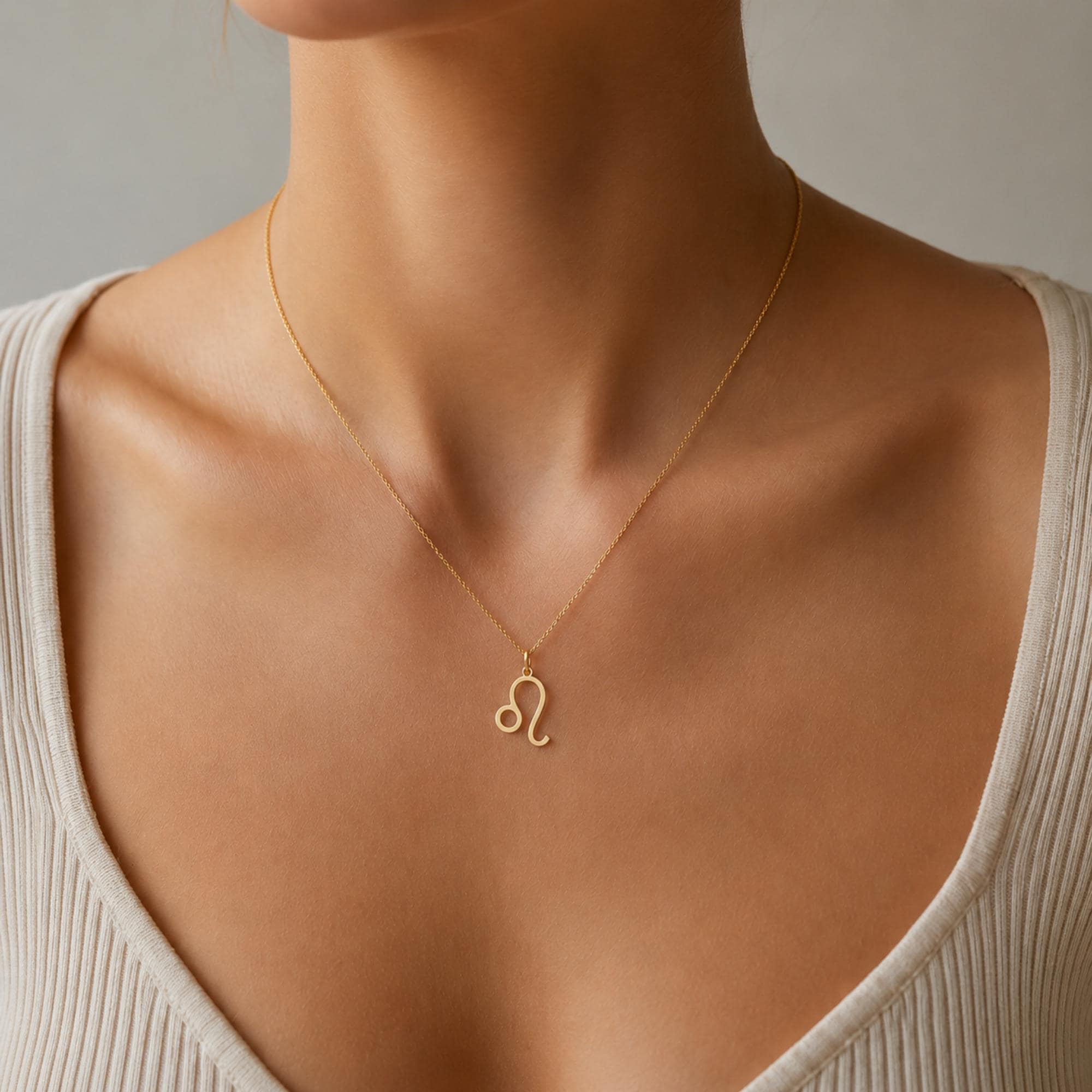 Leo Zodiac Necklace Gold Zodiac Sign Necklace Leo Pendant Astrology Jewelry Birthday Gift for Her Minimalist Horoscope Necklace August Birth