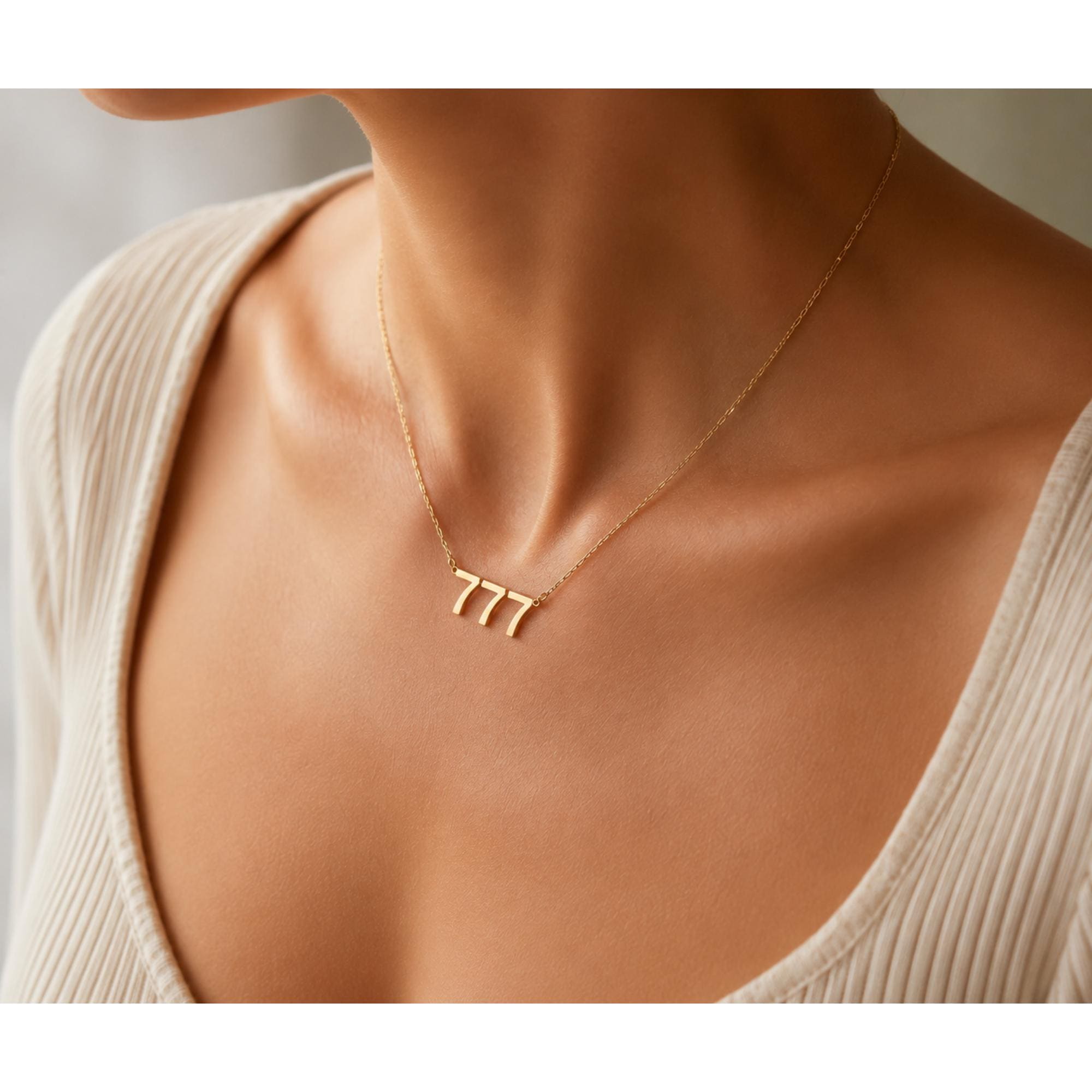 444 Angel Number Necklace, Spiritual Gold Necklace, Manifestation Jewelry, Minimalist Number Necklace, Protection Symbol Gift,Gift For Her