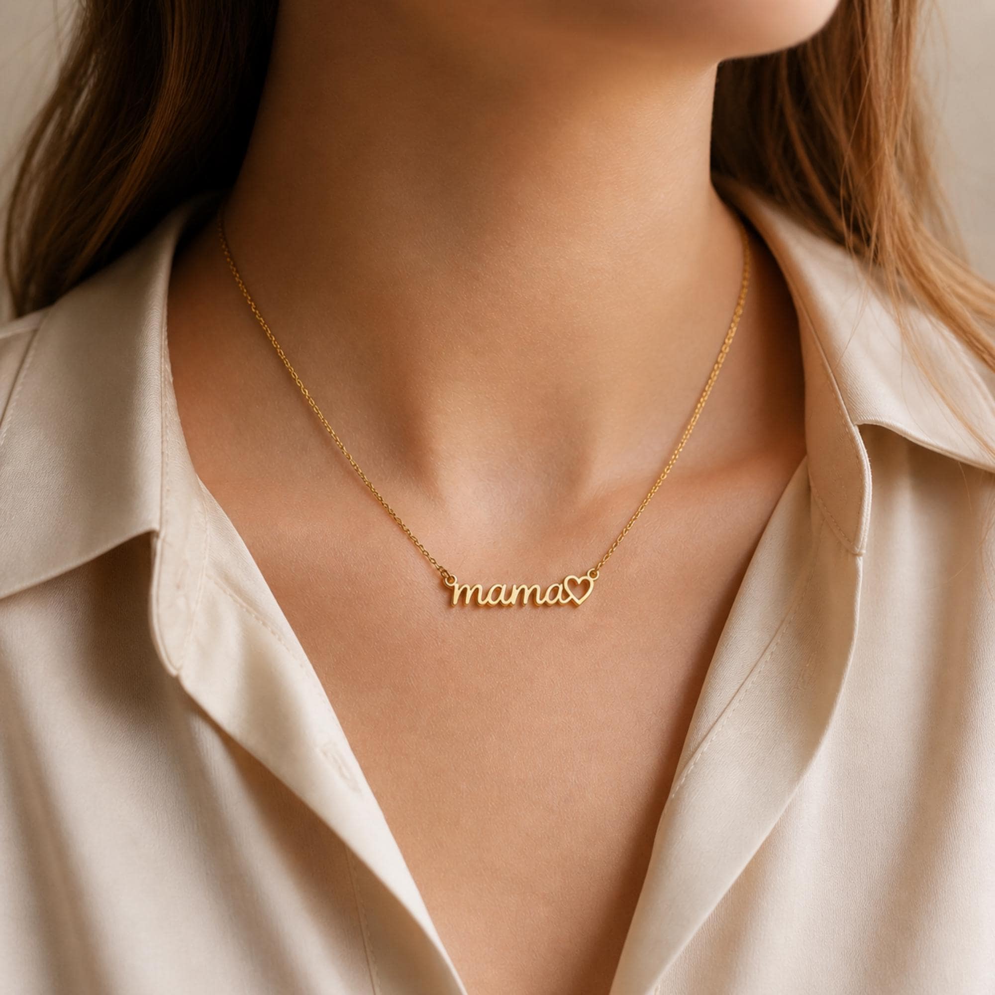 Personalized Mama Name Necklace with Kids Names, Custom Birthstone Jewelry