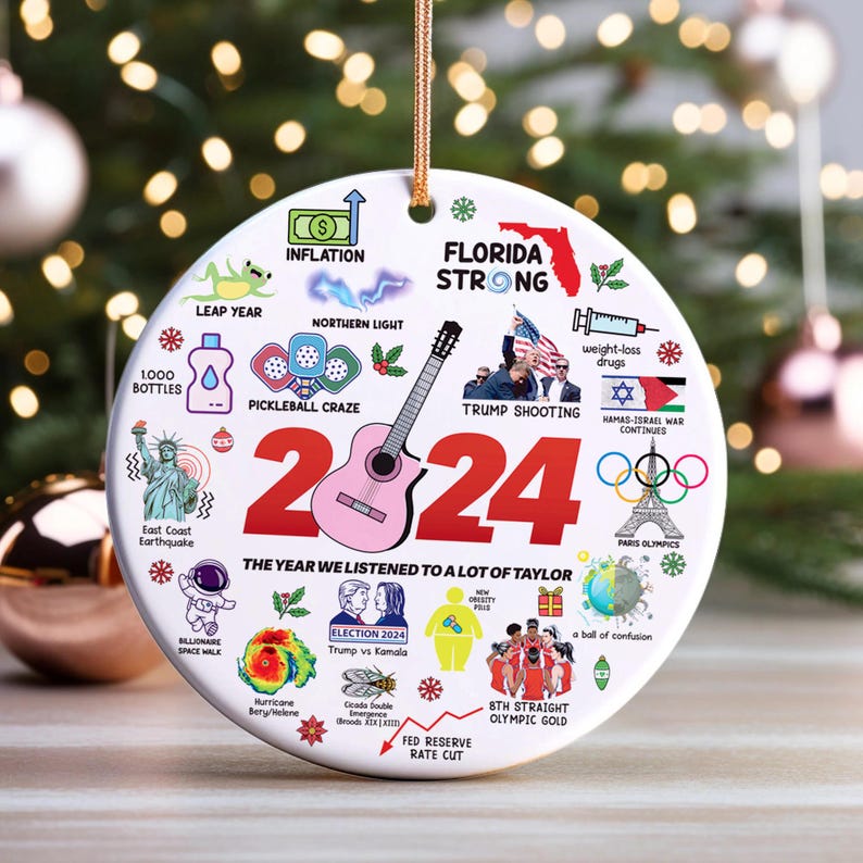 Major Notable Events 2024 Christmas Ornament, Presidential Election