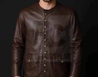 Real Leather Cosplay long coat