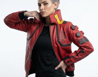 Cyberpunk 2077 Inspired Akira Kaneda Capsule Jacket, Akira Cyberpunk Capsule Jacket, Cyberpunk Cosplay Costume