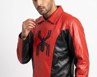 Spider Man TLS  inspired Jacket,  Peter Parker Cosplay Leather Jacket