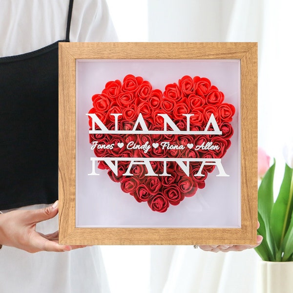 Mom Shadow Box Flowers Etsy