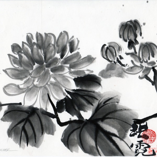 Zen Brush Painting Etsy