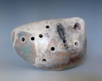 Ten hole ceramic pit fired ocarina