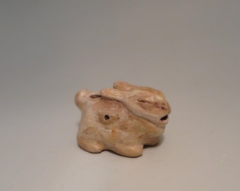 Handmade ceramic rabbit ocarina/whistle
