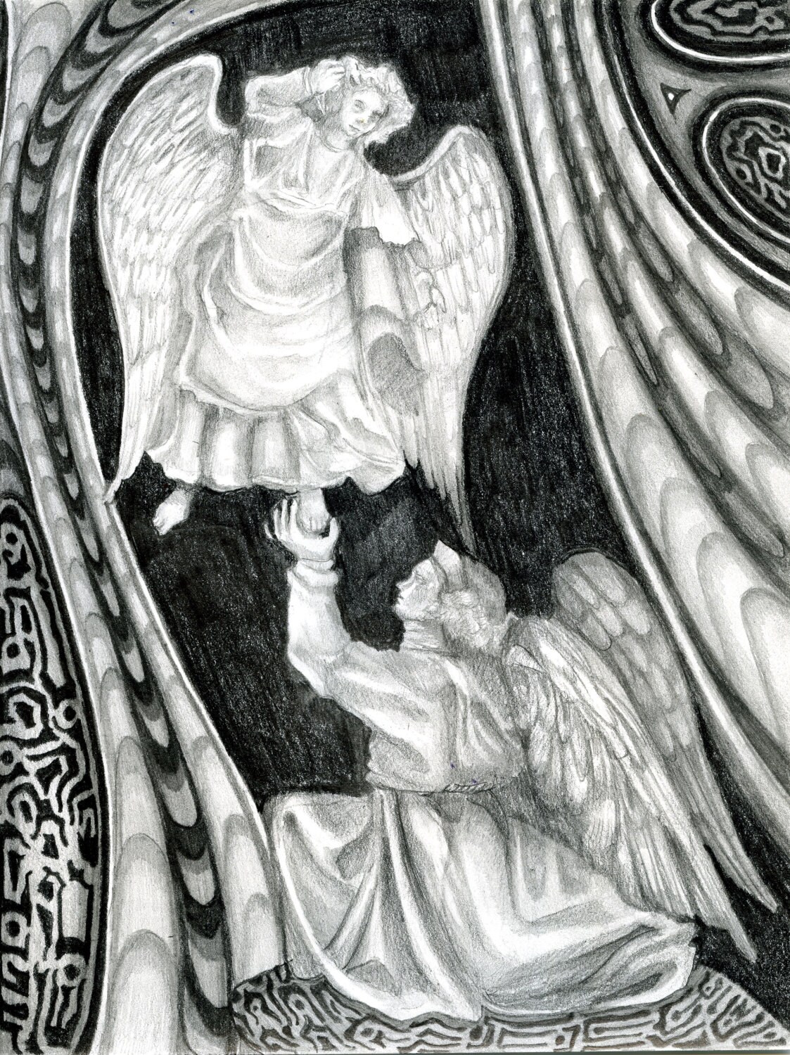 ANGEL Drawing by Yokin Art | Saatchi Art