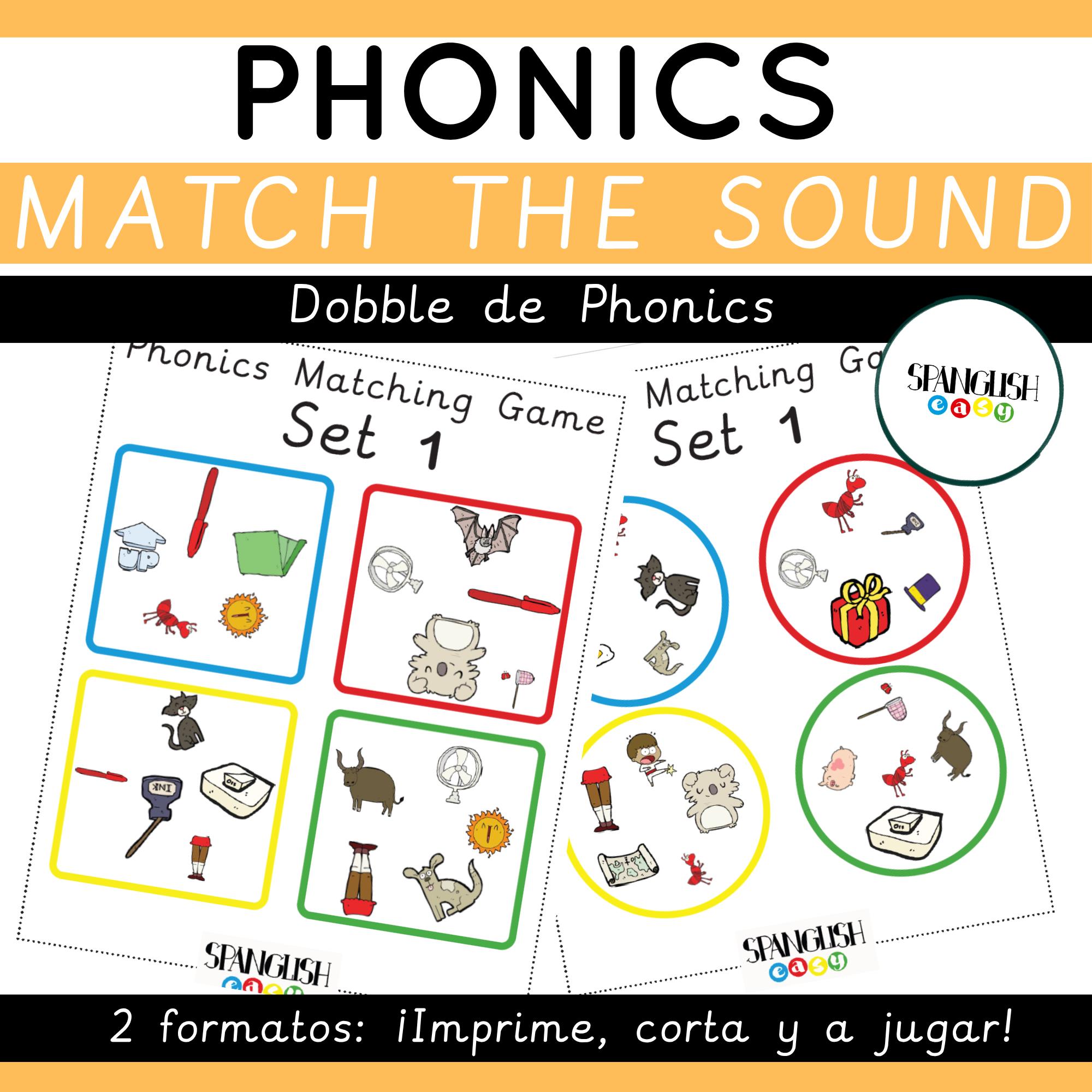 Phonics Instant Learning Printable Phonics Game | Initial Sounds Matching Cards | Dobble Game ...
