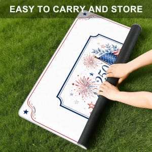 Patriotic 250th Anniversary Mahjong Mat, America gift, Independence Day Mahjong Game Mat, American Mahjong Gift, USA Party Decor 26" image 6