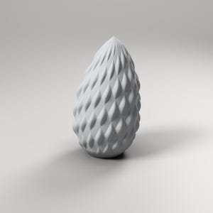 Tannenzapfen Deko grau – moderne Weihnachtsdeko Figur, Skandi Winterdeko, 3D-Druck – angle-1