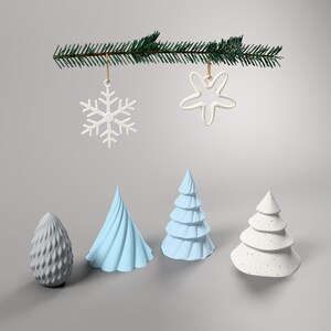 Tannenzapfen Deko grau – moderne Weihnachtsdeko Figur, Skandi Winterdeko, 3D-Druck – group
