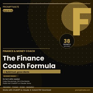 Paquete de preguntas con IA para asesores financieros y de dinero / 38 preguntas de ChatGPT y Claude / Educación para clientes, contenido, guiones / Descarga digital