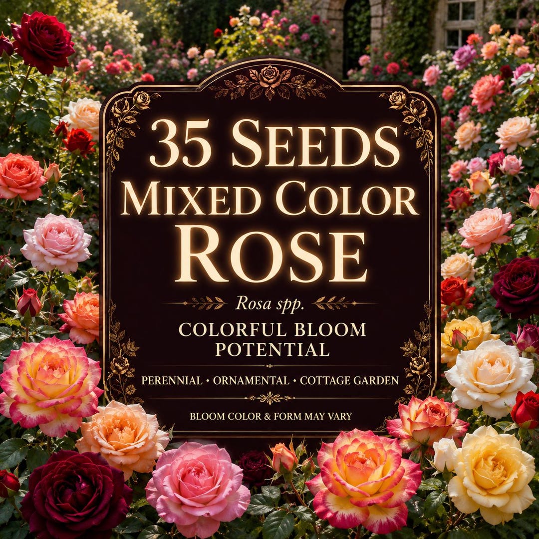 35 Mixed Color Rose Seeds Rosa Spp Perennial Ornamental Flowers 